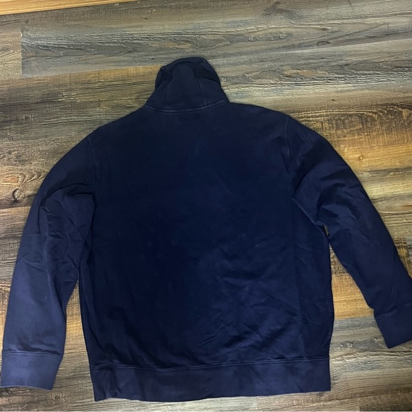 Polo Ralph Lauren Vintage Crewneck Pullover Shawl Collar Sweatshirt XXL Navy Men - Picture 5 of 10